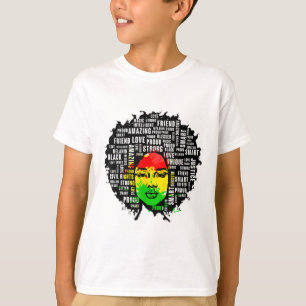 Afro Girl African Quote Graphic Black History Mont T-shirt