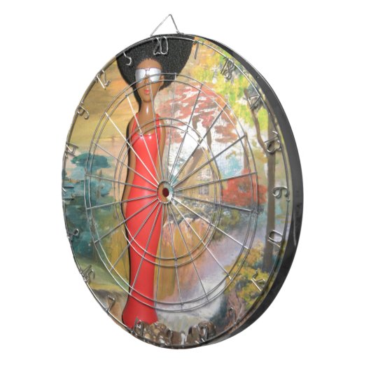 Afro Glam: een tijdloze schoonheid Dartbord (Voorkant Rechts)