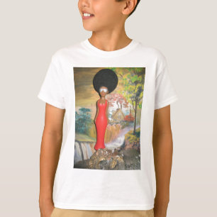 Afro Glam: een tijdloze schoonheid T-shirt