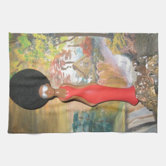 Afro Glam: een tijdloze schoonheid Theedoek (Horizontaal)