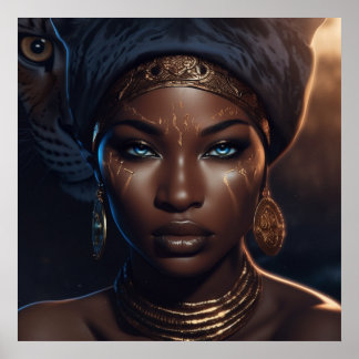 Afro Godin Hemelvaart (Matte) Poster