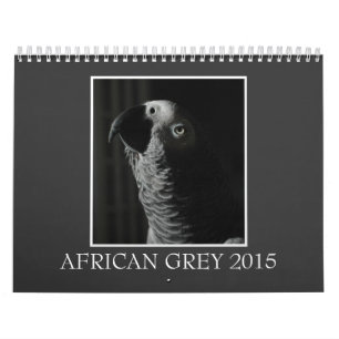 Afro Gray Parrot 2015, aangepast gedrukt kalender
