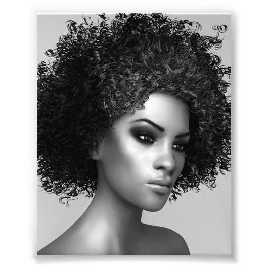 Afro Hair Foto Afdruk (Voorkant)