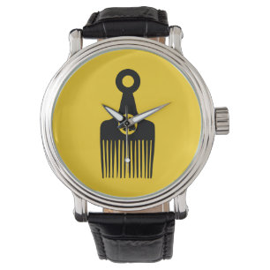 Afro Hair Peace Horloge