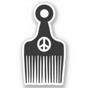 Afro Hair Peace Sticker