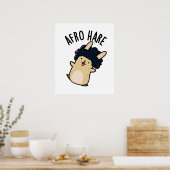 Afro Hare Funny Rabbit met Afro Pun Poster (Keuken)
