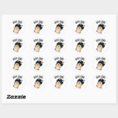 Afro Hare Funny Rabbit met Afro Pun Ronde Sticker (Vel)