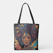 Afro Inheems tas met 2 prachtige design (Achterkant)