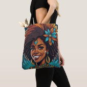 Afro Inheemse reis canvas tas (Dichtbij)
