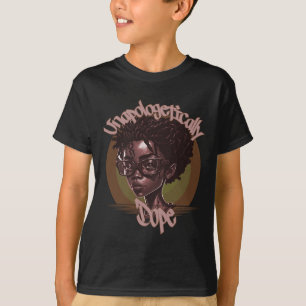 Afro koningin zonder verontschuldiging Dope Black T-shirt