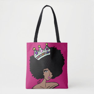 Afro Kroon Canvas Tas