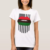 Afro Lib Red Green Black T-shirt (Voorkant)