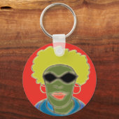Afro-links Sleutelhanger (Voorkant)