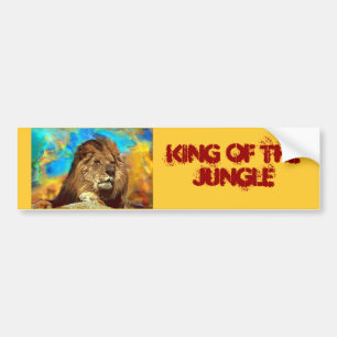 Afro-Lion-Digitale Kunst Bumpersticker