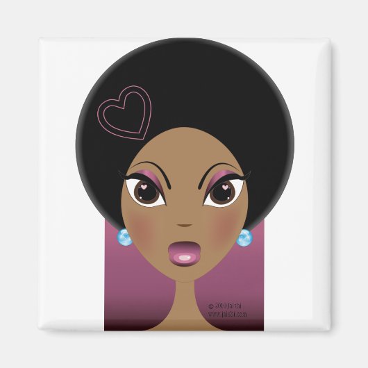 Afro Love Magnet Magneet (Voorkant)