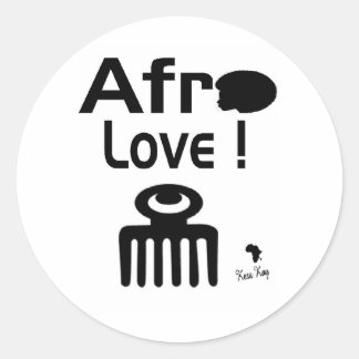 Afro Love met DUAFE Ronde Sticker