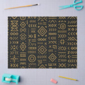 Afro Luxe Zwart & Goud Tribal Wrapping Paper Tissuepapier (Craft)