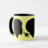 AFRO MAN SILHOUETTE EN ZIJN AFRO PICK MOK (Voorkant links)