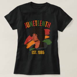 Afro Meisje | Juneteenth Zwarte Geschiedenis | T-shirt
