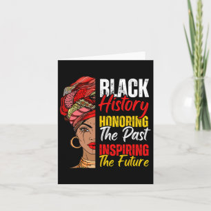 Afro-meisje ter ere van het verleden inspirerende kaart
