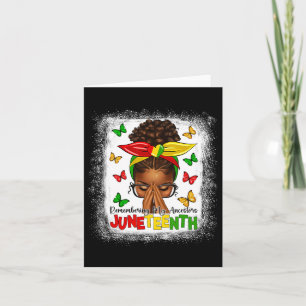Afro-meisjes zwarte vrouwen rommelige broodje vier kaart