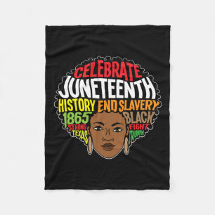 Afro Melanin Vrouwen Meisje Afrika Voorouders Vrij Fleece Deken