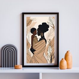 Afro Moeder en Dochter Poster
