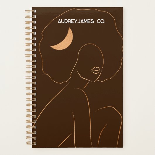 Afro Moon Girl Planner (Devant)