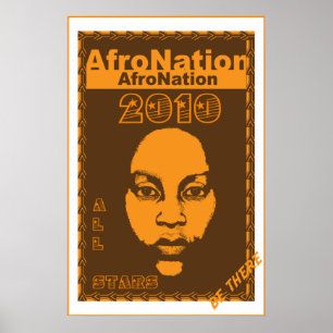 Afro Nation 2010 Alle sterren Poster sport
