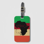 Afro Natural Black Hair Bagagelabel (Voorkant (verticaal))