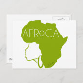 Afro Natural Black Hair Briefkaart (Voorkant / Achterkant)