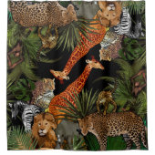 Afro-natuurgordijn Douchegordijn (Voorkant)