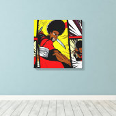 Afro Ninja Canvas Afdruk (Insitu (Houten vloer))