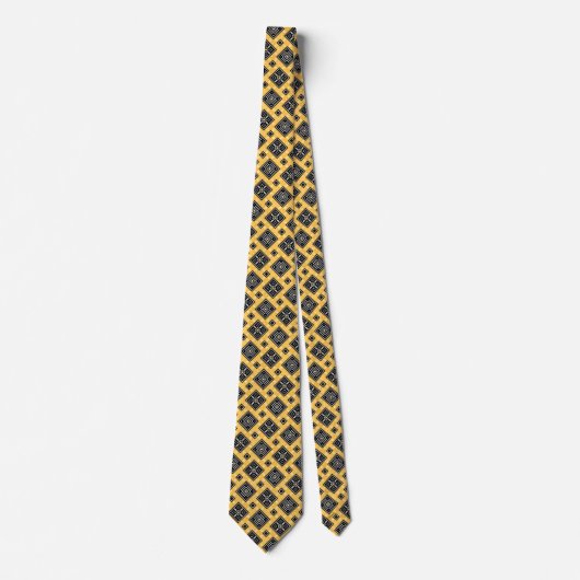 Afro Pop Cool Modern Modderdoek Design Stropdas (Voorkant)