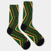 Afro Pop Kente Green Sokken (Rechts)