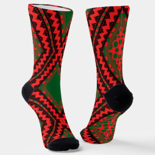 Afro Pop Kente Red Socks Sokken