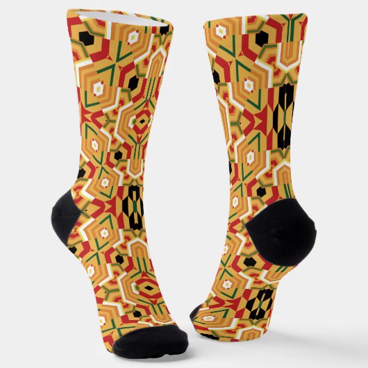 Afro Pop Modern Kente Sokken (Gebogen)