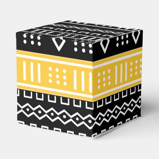 Afro Pop Modern Modderdoek Ontwerp Bedankdoosjes (Achterkant)