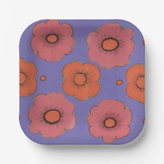 Afro Poppies Papieren Bord