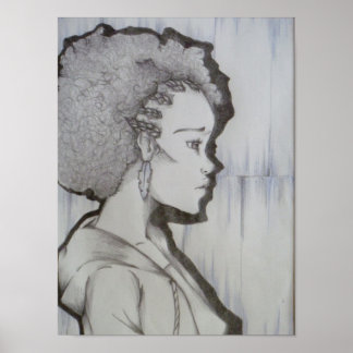Afro Portrait Poster