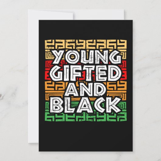 Afro Pride Black History Young Gifted and Black Save The Date (Voorkant)