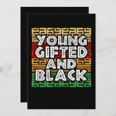 Afro Pride Black History Young Gifted and Black Save The Date (Voorkant / Achterkant)
