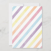 Afro Puff Unicorn et Rainbows Invitation d'anniver (Dos)