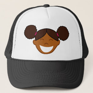 Afro Puffs Girl Face Trucker Pet