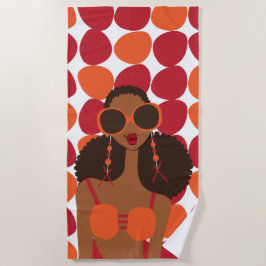 Afro puffs strandlaken