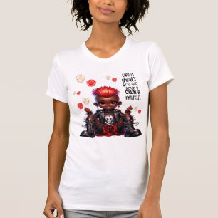 Afro Punk Maak je eigen muziek Dames T-shirt