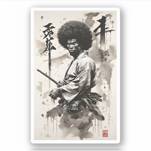 Afro Samurai Sticker (Voorkant)