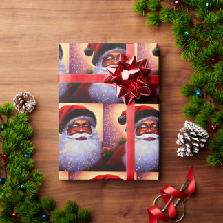 Afro Santa, Zwarte Kerstman, Kerstmis, Afrikaanse Cadeaupapier