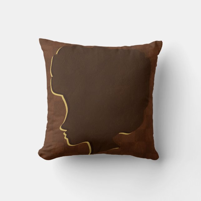 Afro Silhouette American Mojo Lance Oreiller (Recto)