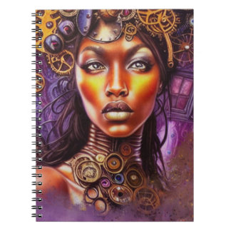 Afro Steampunk Geïnspireerde kunst Notitieboek
